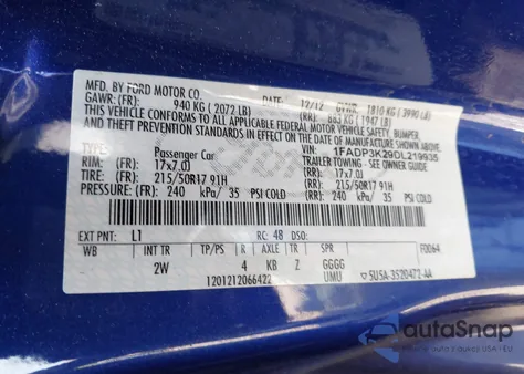 2013 Ford Focus Se from USA, damaged, VIN 1FADP3K29DL219935